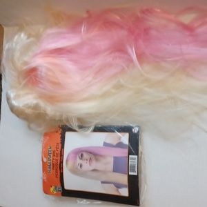 4/$30 Pink & Blonde Halloween Wig - Adult O/S